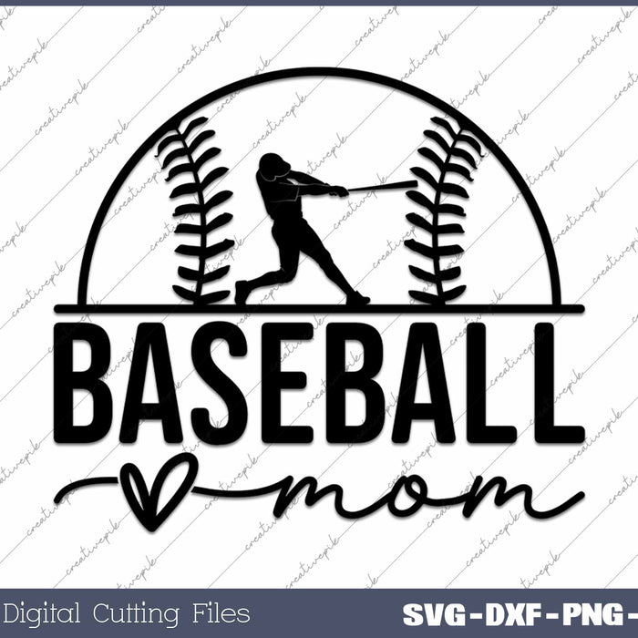 Baseball Mom Game Day SVG PNG Cutting Printable Files