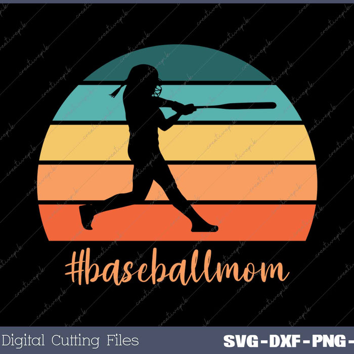 Baseball Mom Sports Mom SVG PNG Cutting Printable Files