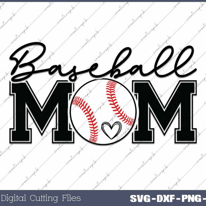 Baseball Mom Varsity Sports SVG PNG Cutting Printable Files