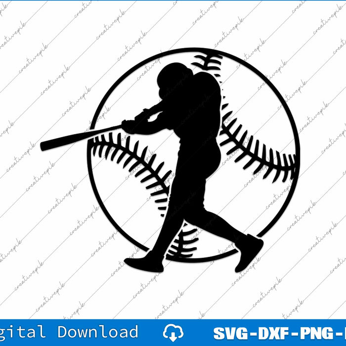 Baseball Player Male Baseball, Men's Baseball, Men Baseball SVG PNG Cutting Files