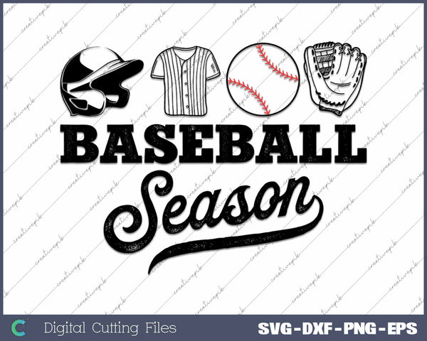 Baseball Season SVG PNG Cutting Printable Files