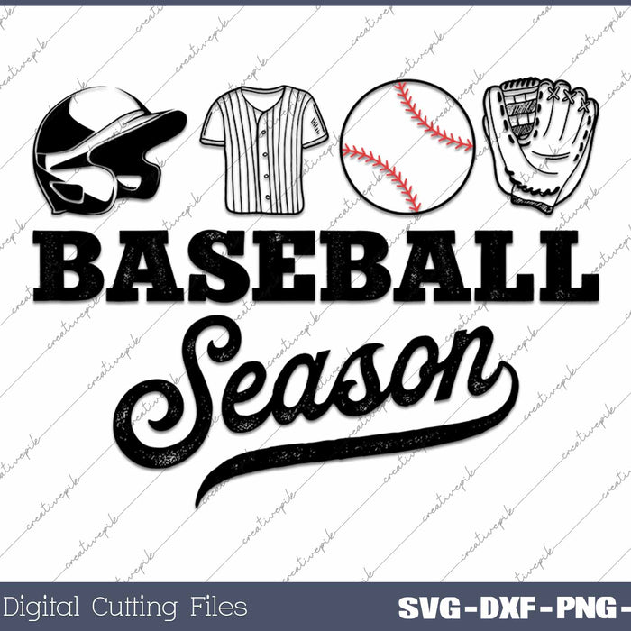 Baseball Season SVG PNG Cutting Printable Files