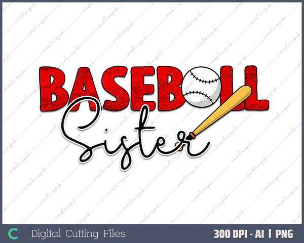 Baseball Sister AI PNG