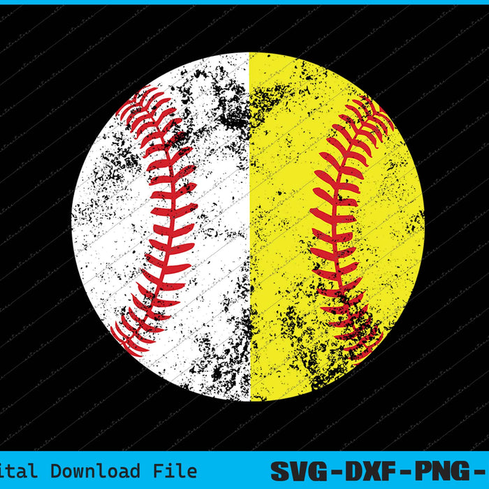 Baseball Softball Distressed Game Day SVG PNG Cutting Files