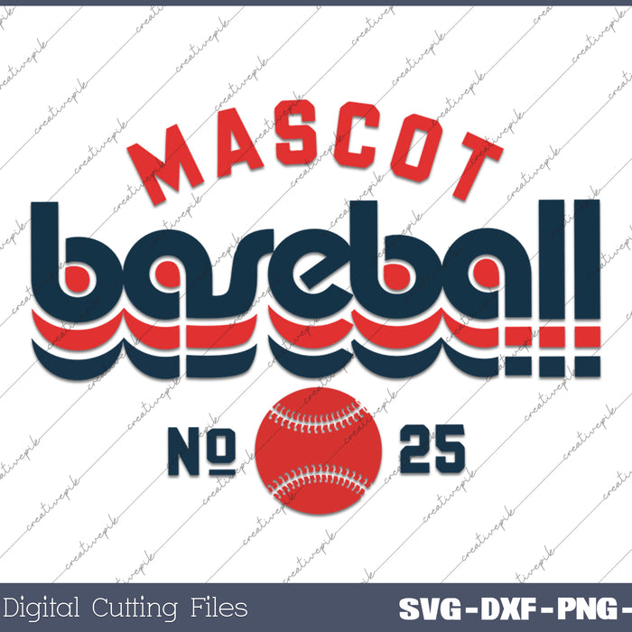 Baseball Team Mascot SVG PNG Cutting Printable Files