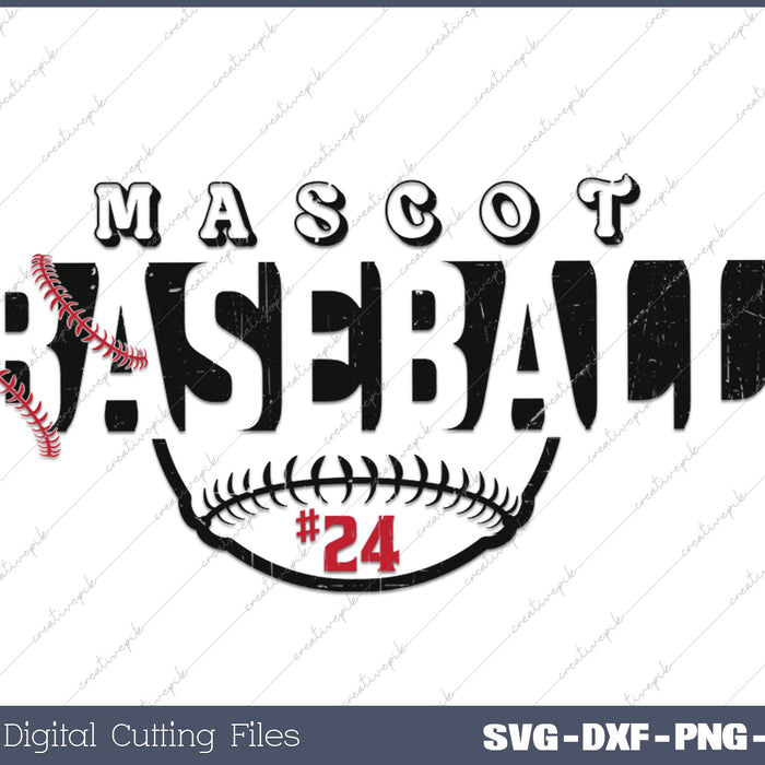 Baseball Team Template SVG PNG Cutting Printable Files