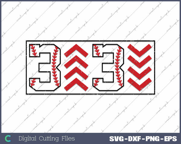 Baseball Three Up Three Down SVG PNG Cutting Printable Files