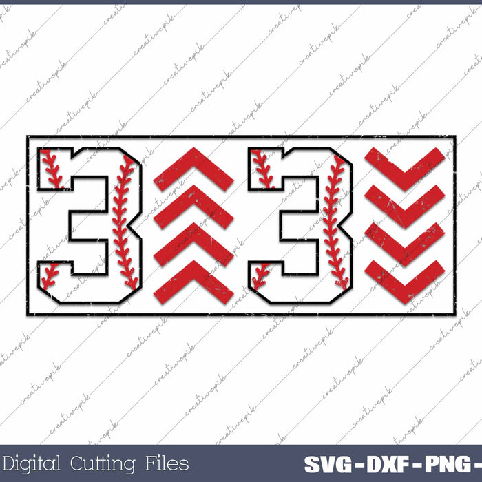 Baseball Three Up Three Down SVG PNG Cutting Printable Files