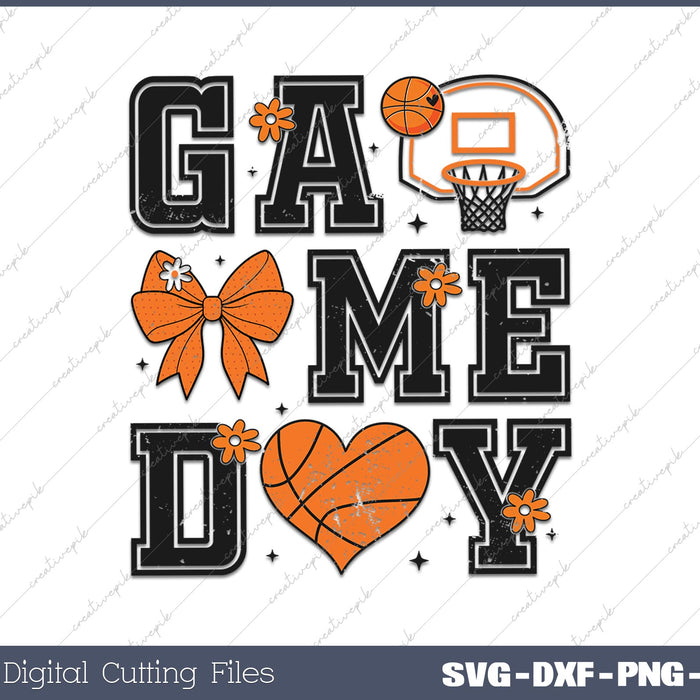 Basketball Game Day SVG PNG Cutting Printable Files
