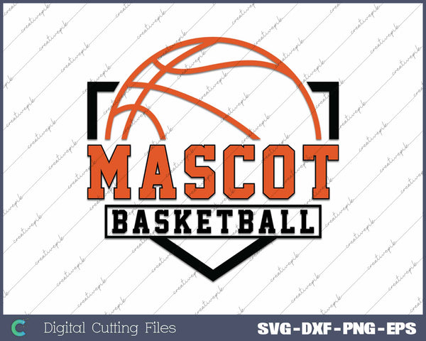 Basketball Mascot Personalize Basketball Team SVG PNG Printable Files