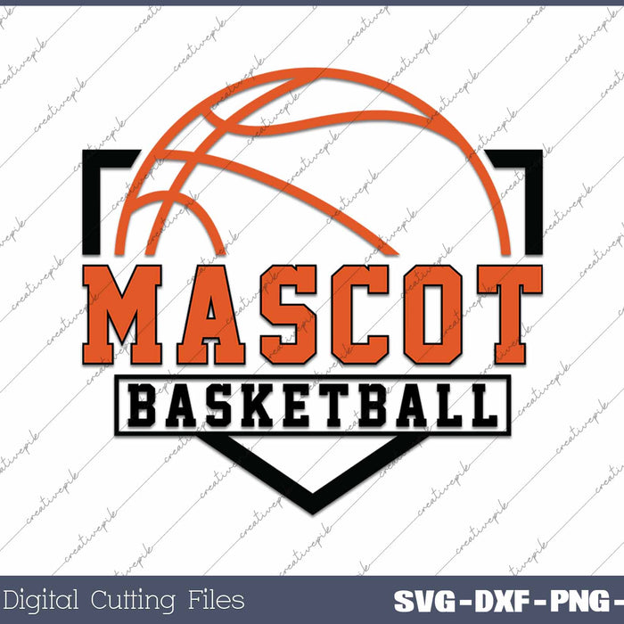 Basketball Mascot Personalize Basketball Team SVG PNG Printable Files