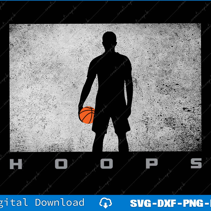 Basketball Player Hoops SVG PNG Cutting Printable Files