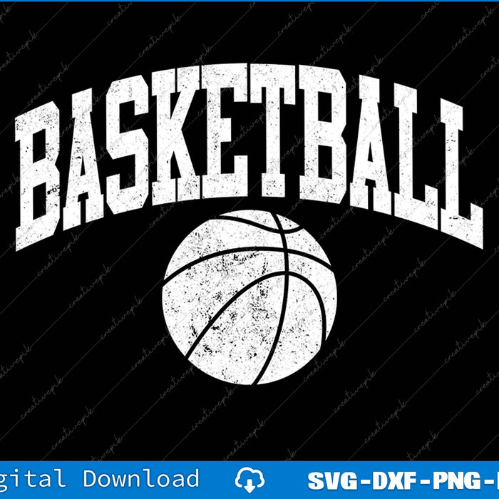 Basketball Sports Distressed SVG PNG Cutting Printable Files