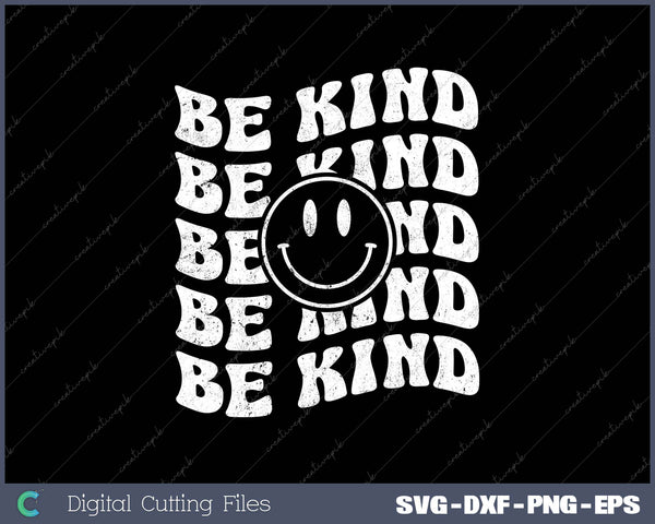 Be Kind Retro Happy Face Vintage Positivity