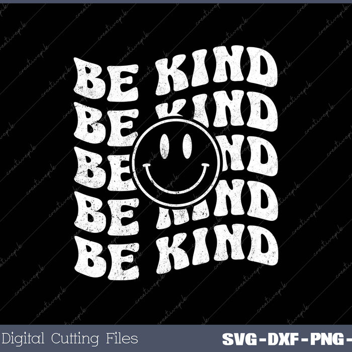 Be Kind Retro Happy Face Vintage Positivity