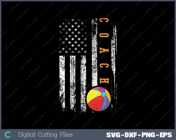 Beachball Coaches American Flag PNG SVG PNG files