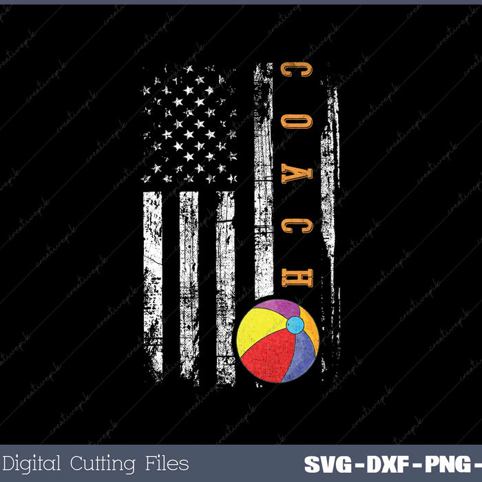 Beachball Coaches American Flag PNG SVG PNG files