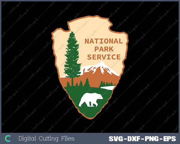 Bear National Park Service Color Logo wildlife SVG PNG Cutting Printable Files