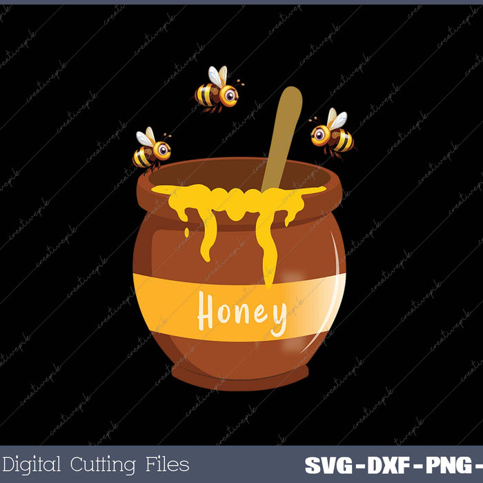 Bee Honey Buzzing Bee Beehive Pot Flying Funny Beekeeping 