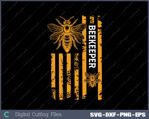 Beekeeping American Flag Honeycomb Honey Bees Beekeeper 