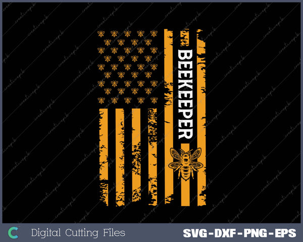 Beekeeping American Flag Honeycomb Honey Bees Beekeeper 