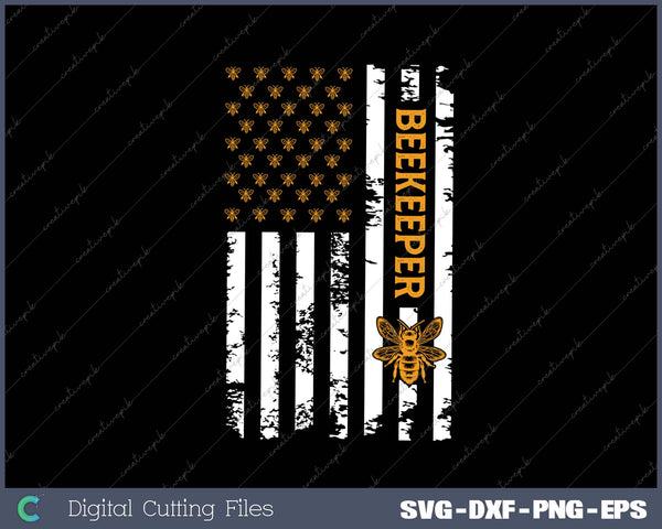 Beekeeping American Flag Honeycomb Honey Bees Beekeeper