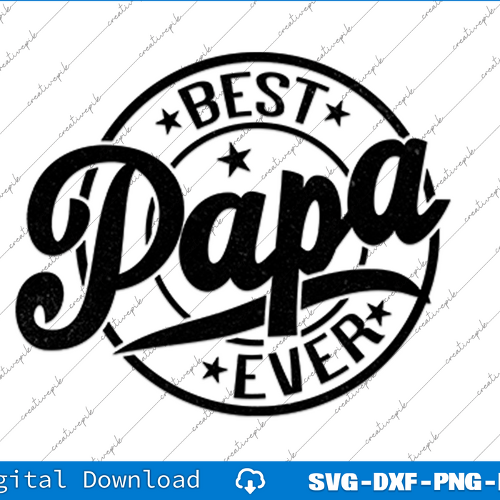 Best Papa Eve Happy Father's Day SVG PNG Cutting Printable Files