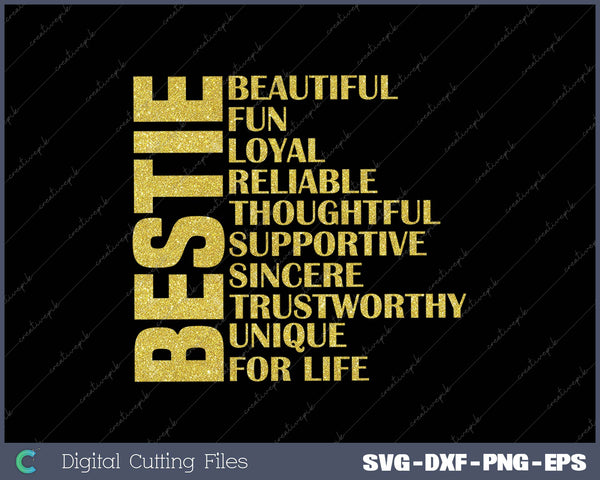 Besties - Best Friend SVG PNG Cutting Printable Files