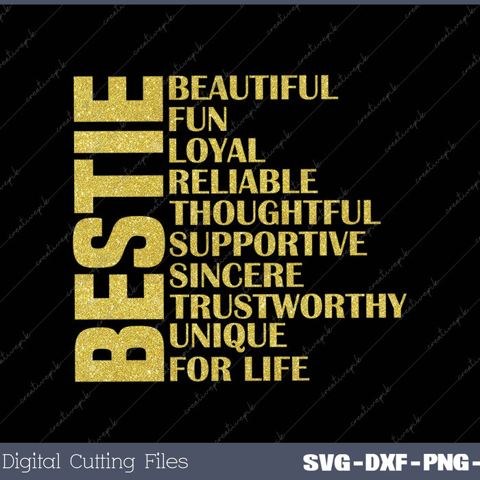 Besties - Best Friend SVG PNG Cutting Printable Files