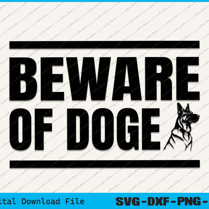 Beware of Doge Anti Trump and Anti Musk SVG PNG Poster Files