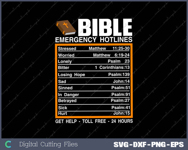 Bible Emergency Numbers Funny Christian Bible & Jesus