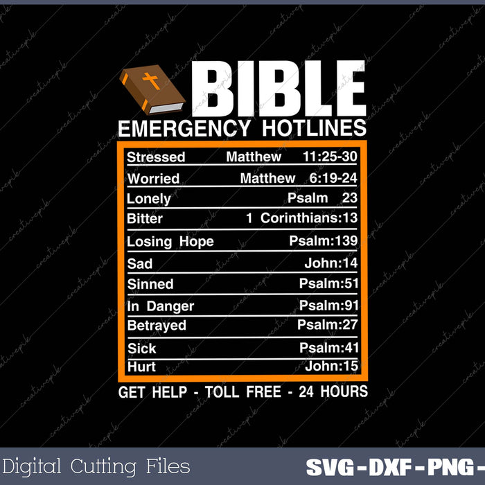 Bible Emergency Numbers Funny Christian Bible & Jesus