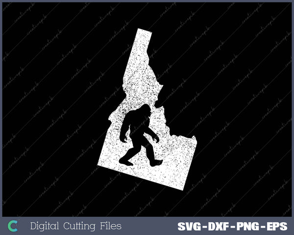 Bigfoot Hunting in Idaho Sasquatch Silhouette Vintage