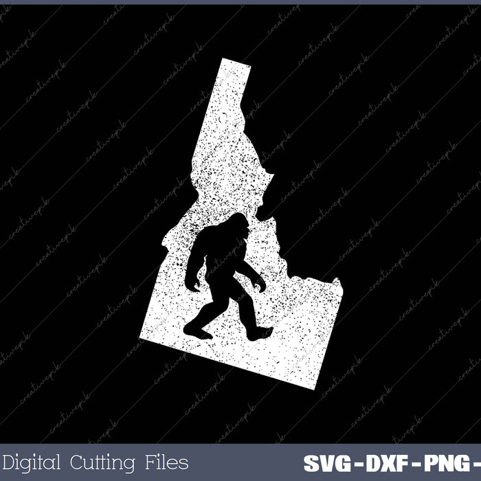 Bigfoot Hunting in Idaho Sasquatch Silhouette Vintage
