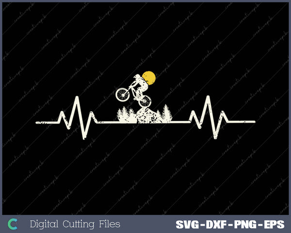 Bike Heartbeat SVG PNG Cutting Printable Files