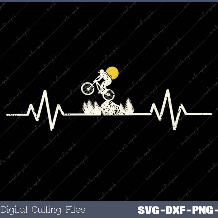 Bike Heartbeat SVG PNG Cutting Printable Files