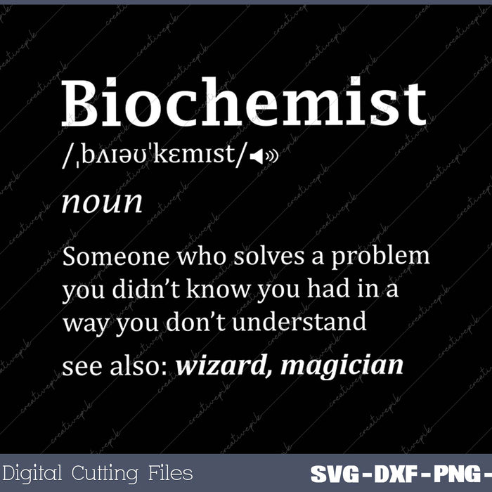 Biochemist Definition Funny Science Nerdy Biochemistry