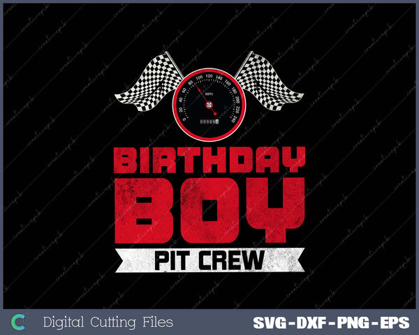 Birthday Boy Pit Crew Racing Race Car Costume SVG PNG 