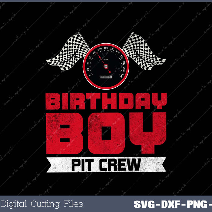 Birthday Boy Pit Crew Racing Race Car Costume SVG PNG 