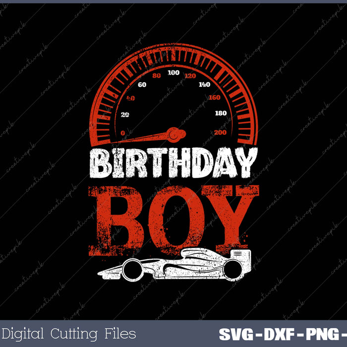 Birthday Boy Race Car Racing SVG PNG Cutting Printable Files