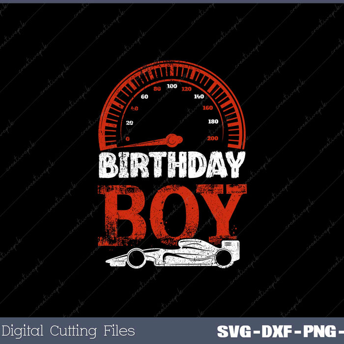 Birthday Boy Race Car Racing SVG PNG Cutting Printable Files