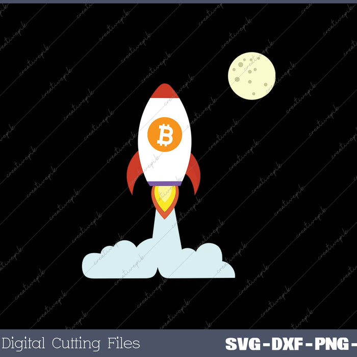 Bitcoin BTC Crypto to the Moon 