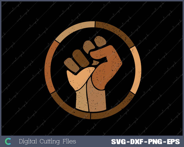 Black History Melanin Fist African Pride SVG PNG Cutting Printable Files