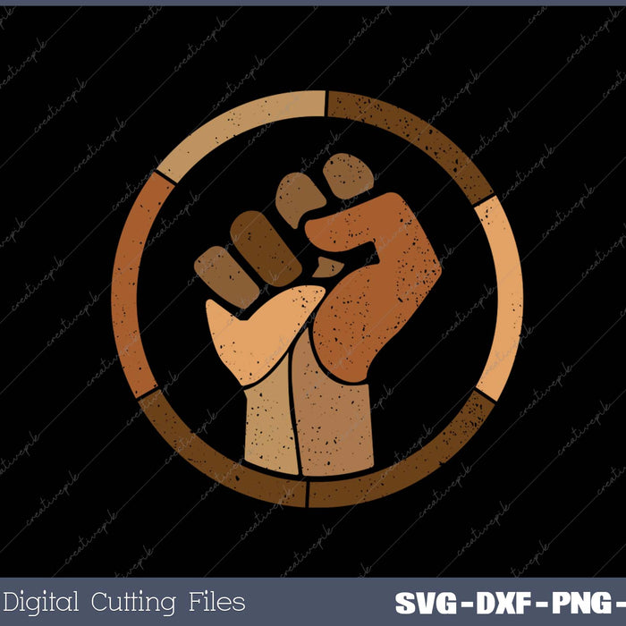 Black History Melanin Fist African Pride SVG PNG Cutting Printable Files