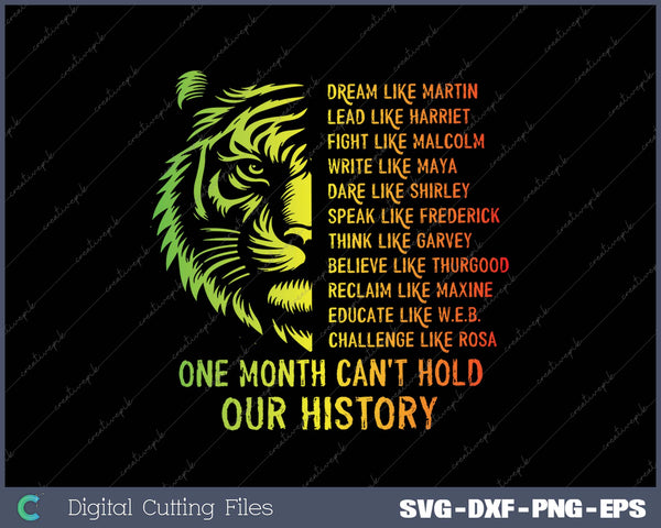 Black History Month Dream Like Martin SVG PNG Cutting Printable Files