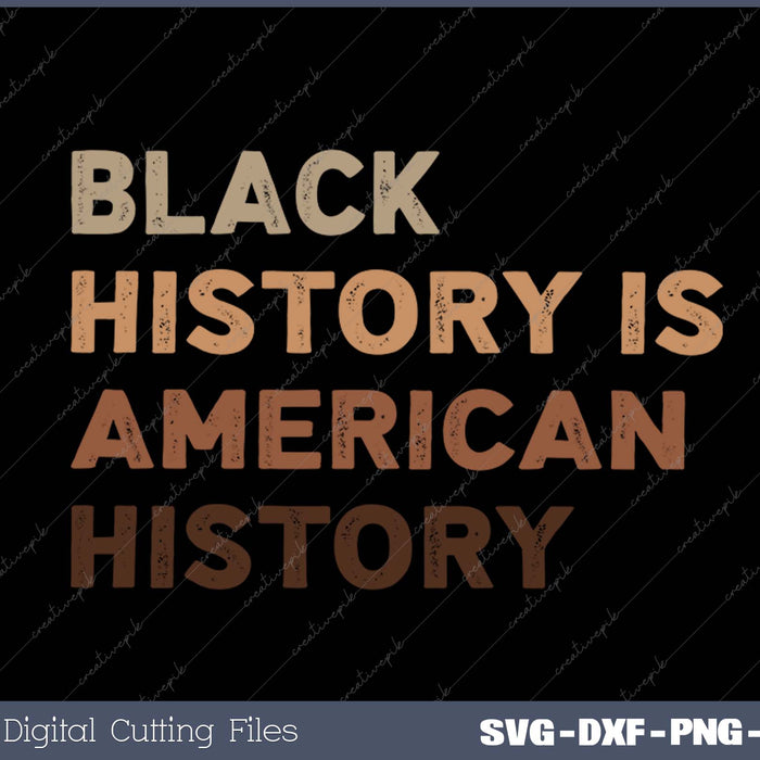 Black History is American History Melanin SVG PNG Cutting Printable Files