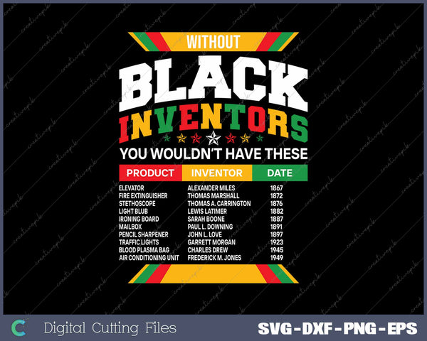 Black Inventors Black History Month African American SVG PNG Cutting Printable Files