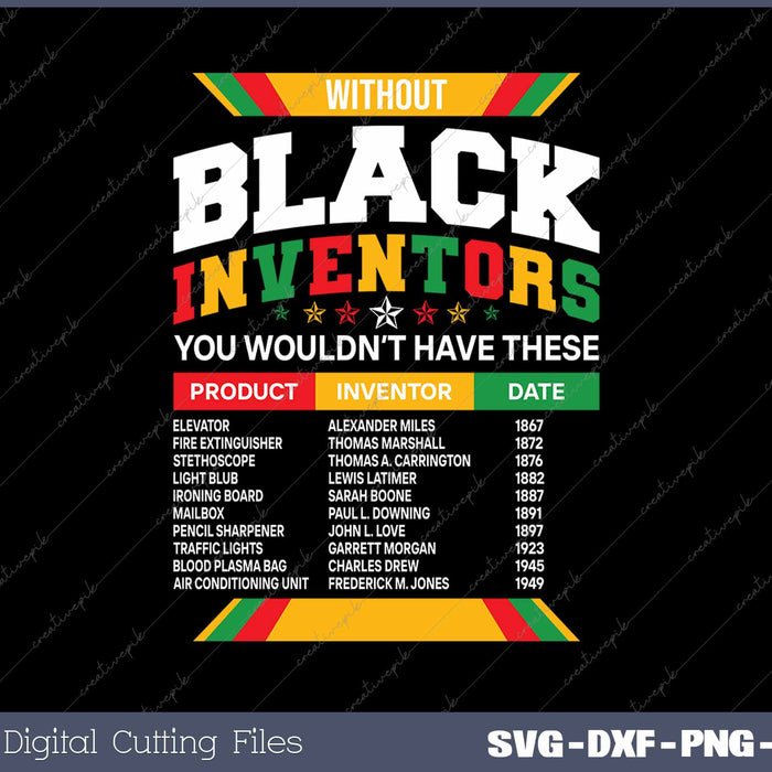 Black Inventors Black History Month African American SVG PNG Cutting Printable Files