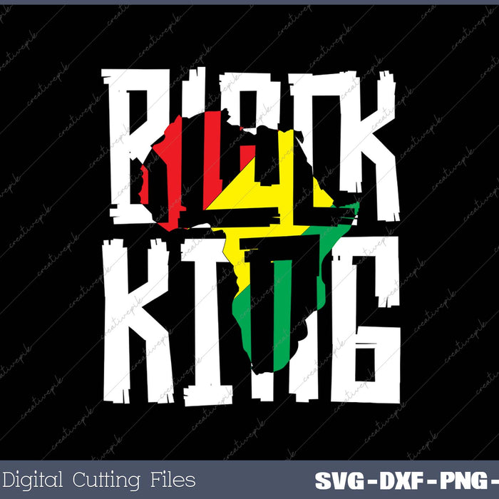 Black King History Month Africa Tribal SVG PNG Cutting Printable Files