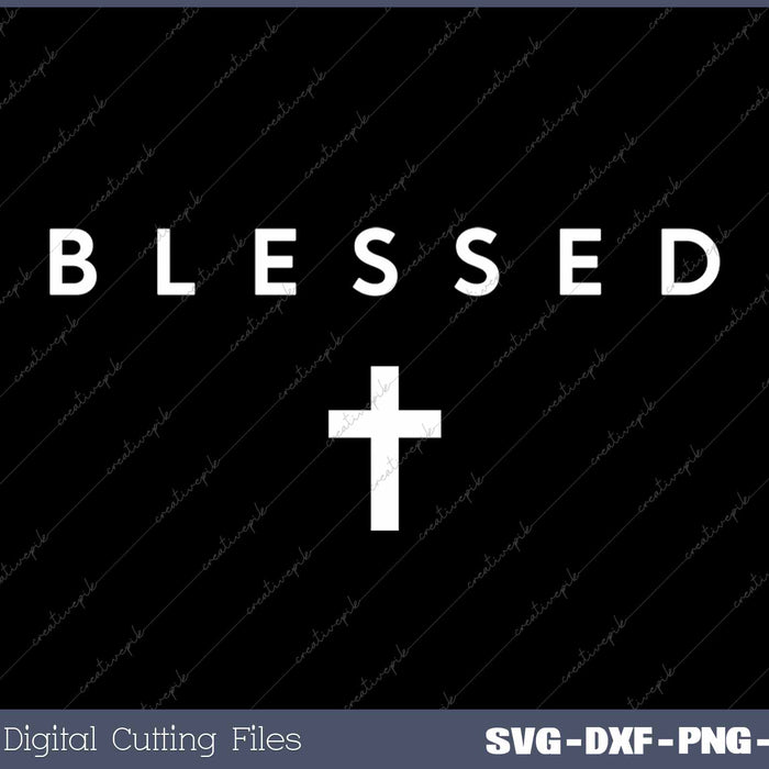 Blessed Cross Subtle Christian Minimalist Religious Faith